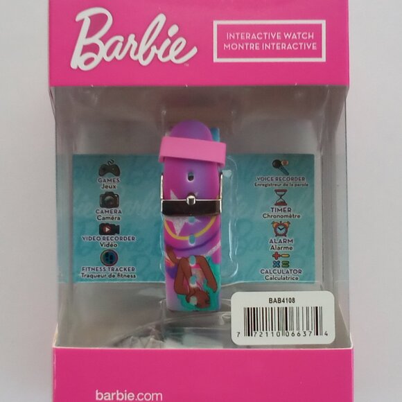 BARBIE INTERACTIVE SMART WATCH FROM MATTEL FOR KIDS  6 YEARS  +  MODEL # BAB4108 - Picture 2 of 7